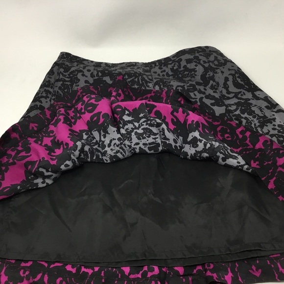 Marc Aurel Abstract Floral Print Silk Skirt - Picture 6 of 9